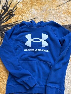 Under Armour Royal Blue Hoodie with White Logo